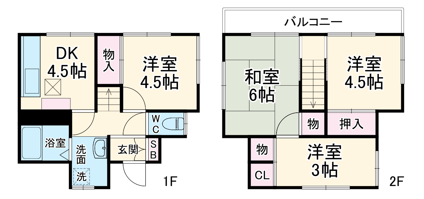 東有馬2丁目戸建の間取り