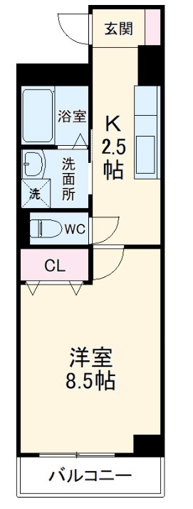 第六マンション一八・206号室の間取り