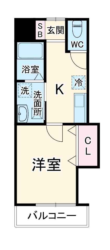 City Flat一ノ割の間取り