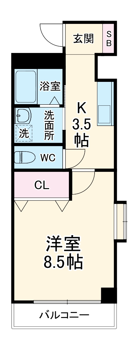 第六マンション一八の間取り
