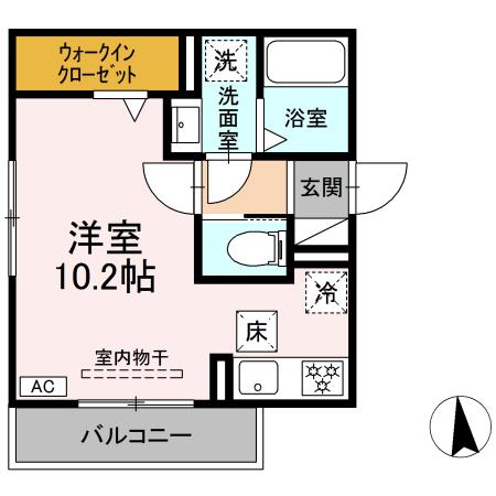 D-ROOMパル・105号室の間取り