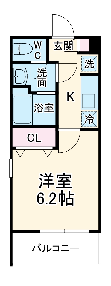 リブリ・船橋Ⅲ・101号室の間取り