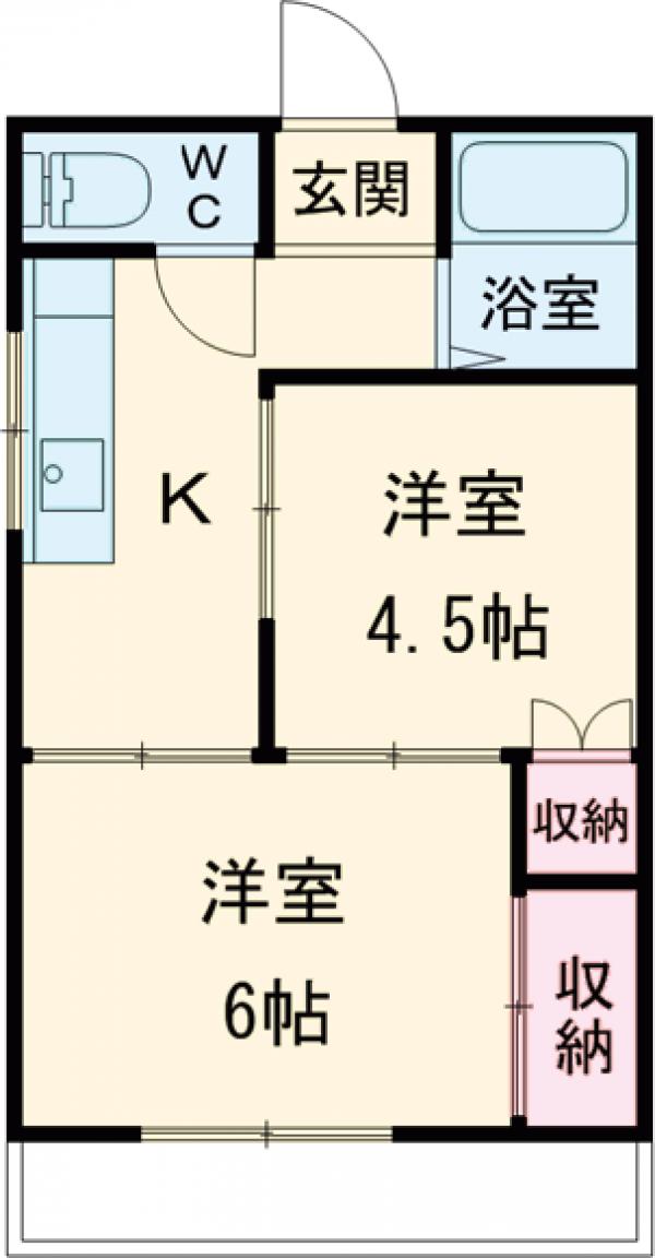 第二寿コーポ・105号室の間取り