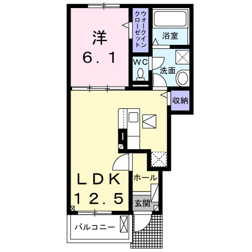 ステラート・01020号室の間取り