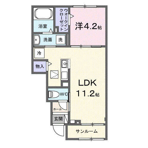 シャルマン　ワン・01040号室の間取り