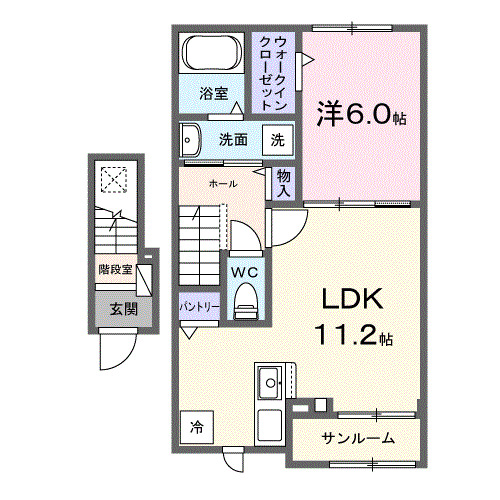 シャルマン　ワン・02030号室の間取り