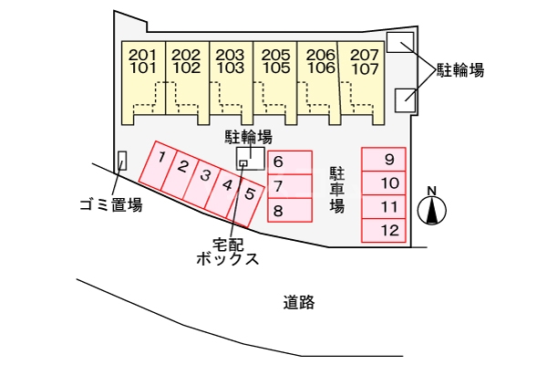 2/5 駐車場