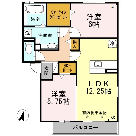 グラン ジュール Aの間取り