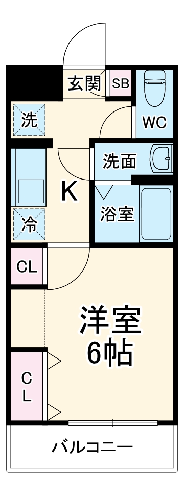 リブリ・船橋Ⅲ・102号室の間取り