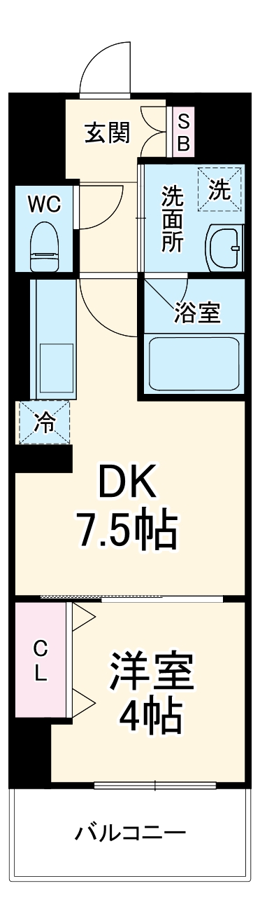 スカイヒルズ・403号室の間取り