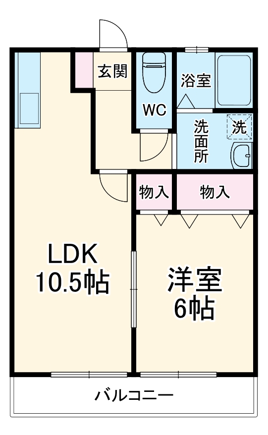 Ｆｌｏｒａ・102号室の間取り