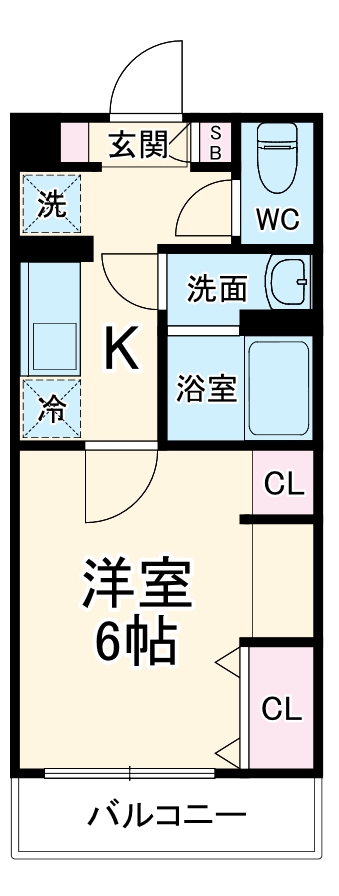 リブリ・船橋Ⅲ・305号室の間取り