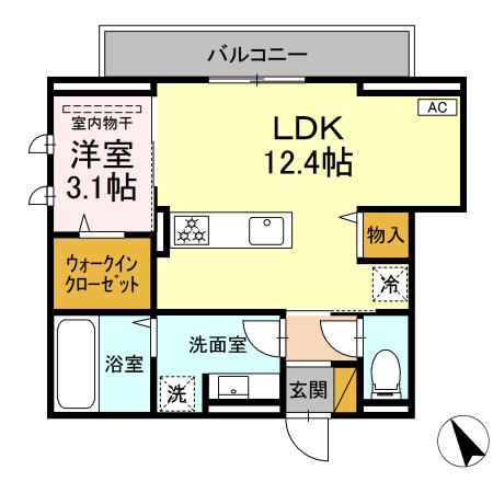 yamaju・203号室の間取り