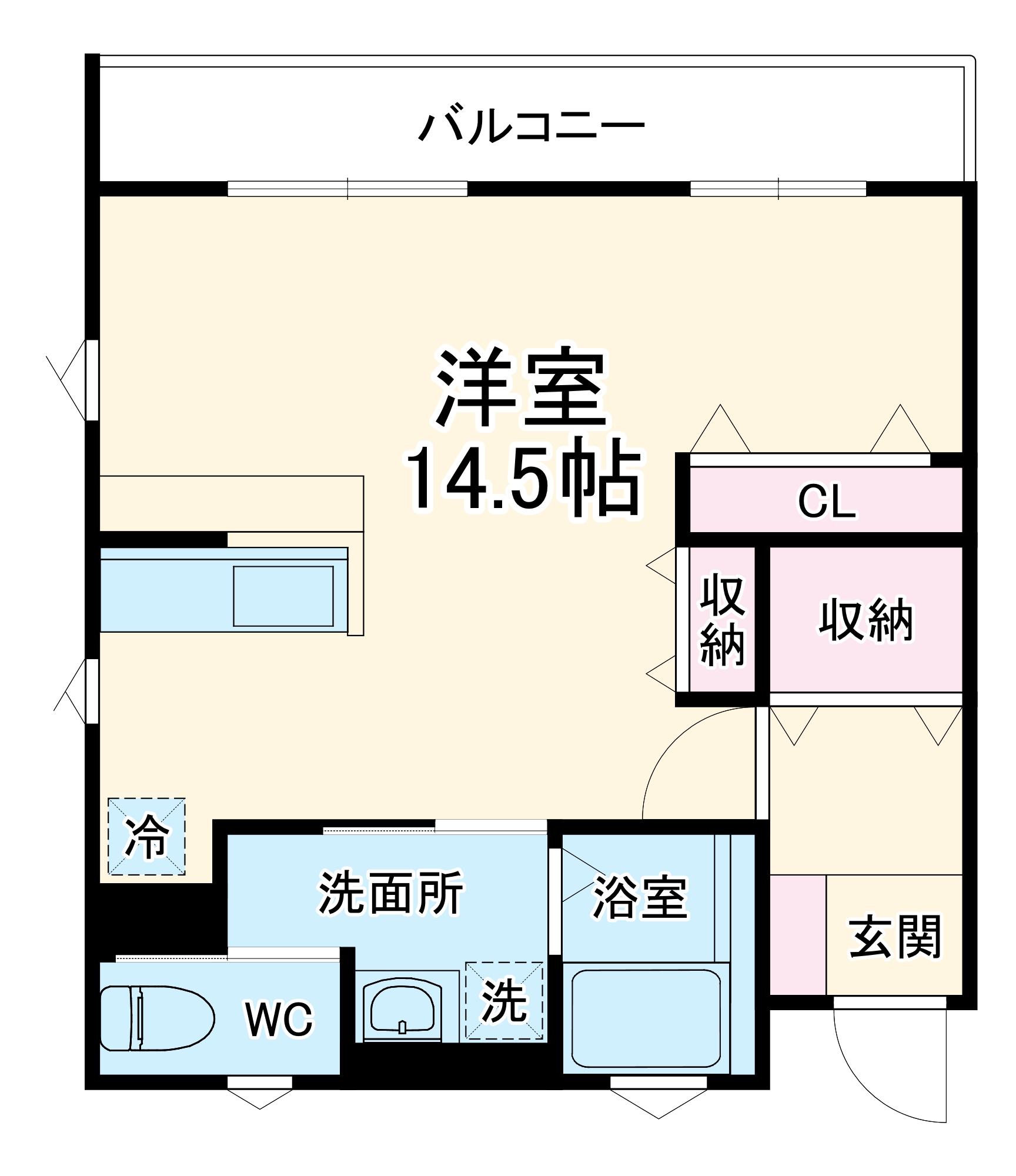 アヴィル旭町Ⅱの間取り