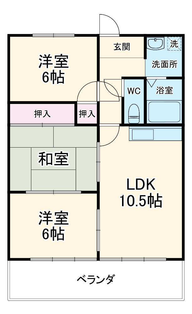 グリーンウッド金武・102号室の間取り