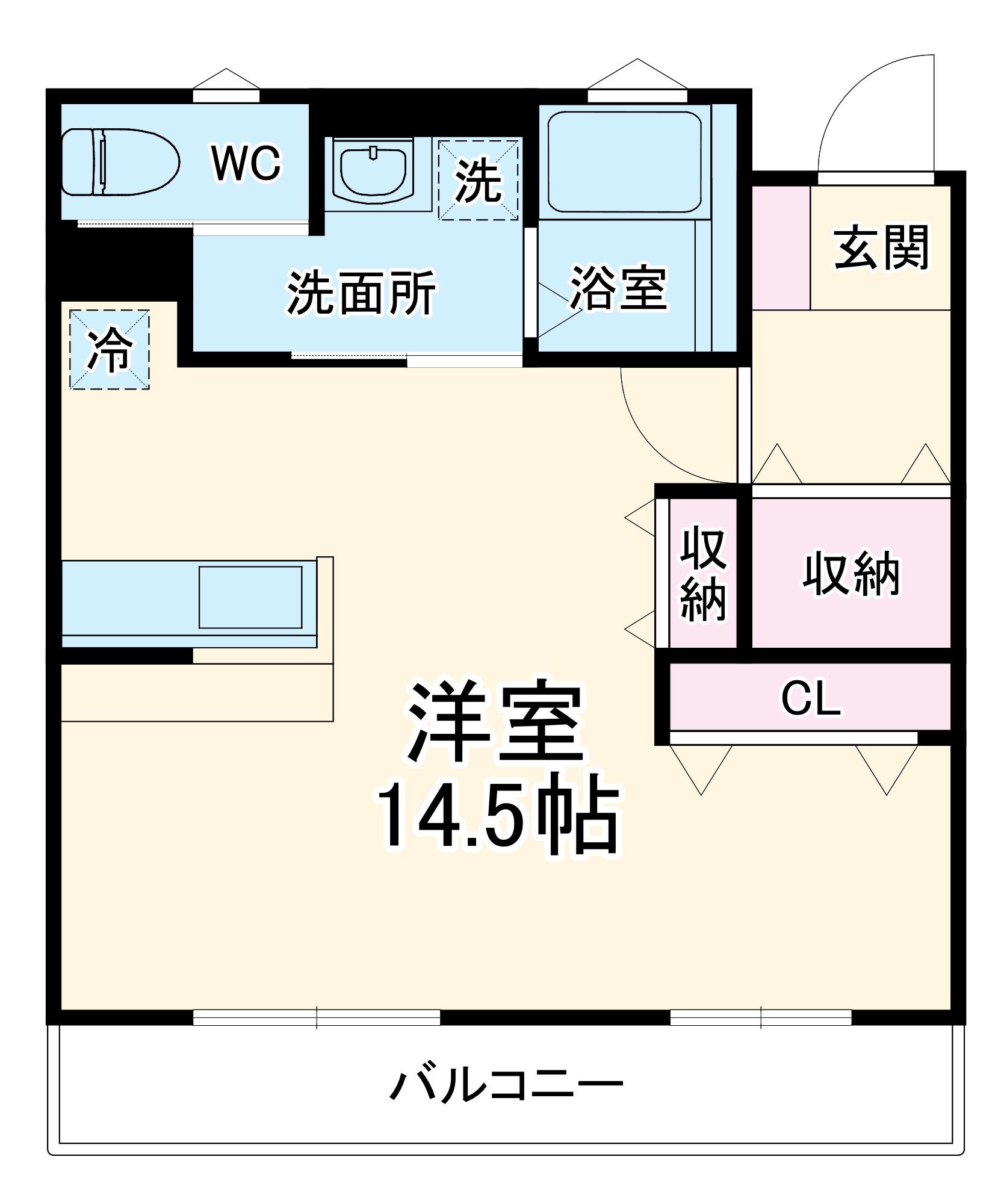 アヴィル旭町Ⅱの間取り
