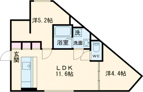 trias515・302号室の間取り
