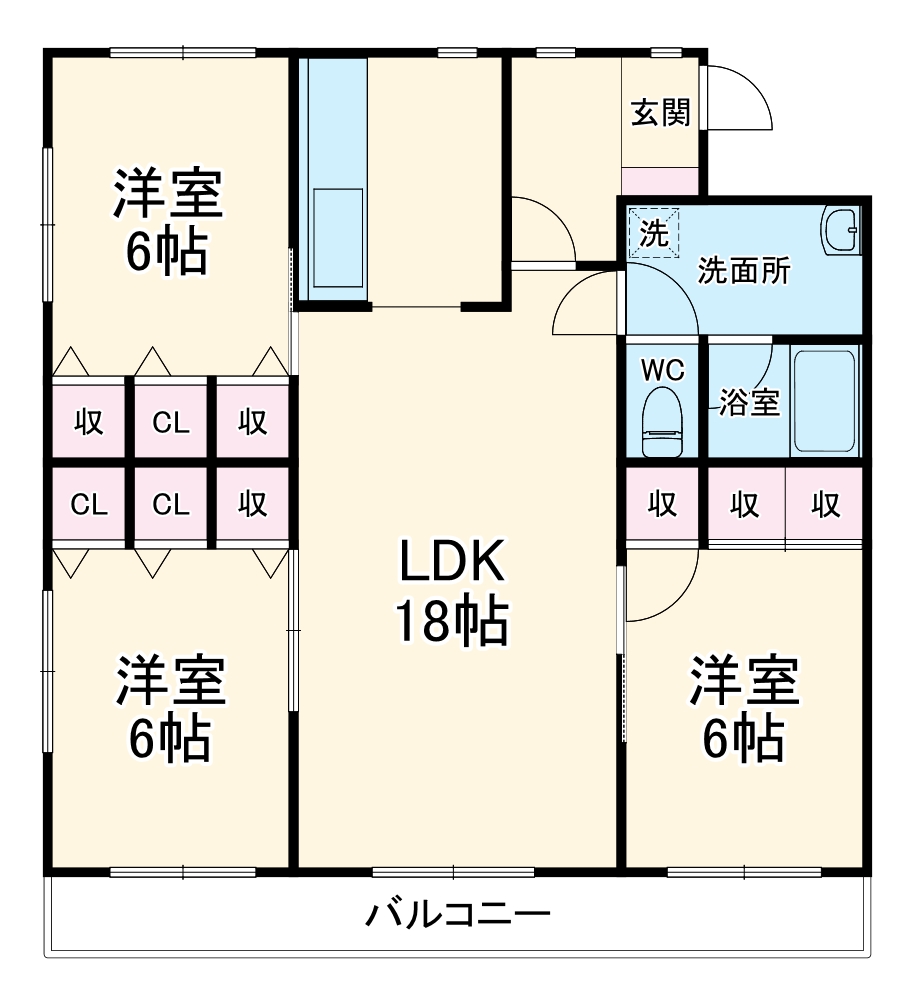 松崎パストラルコートの間取り