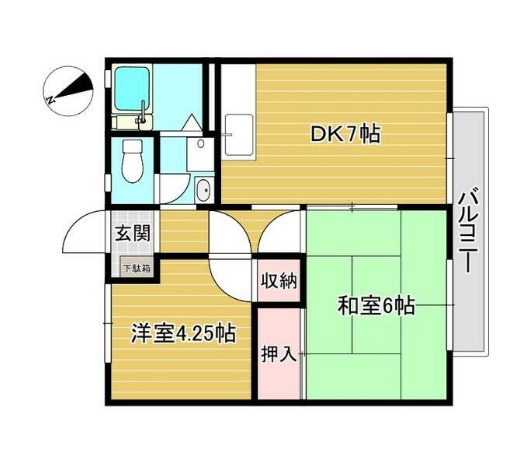 篠田ハイツPARTⅢの間取り