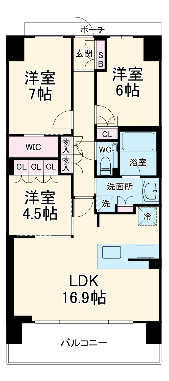 ブライトタウン天竜川駅前フレシアの間取り