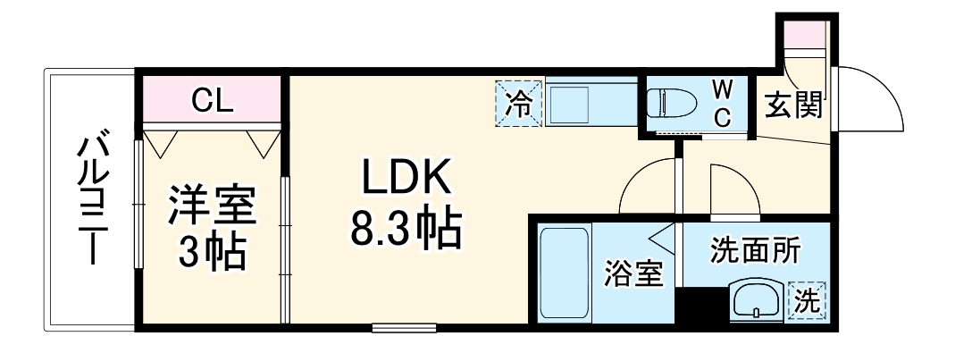 ジーメゾン姫島の間取り