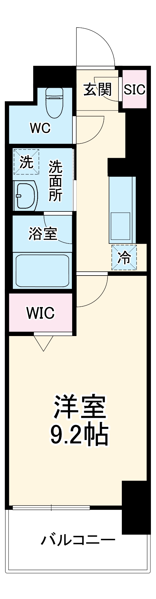 Blanche船橋本町・904号室の間取り