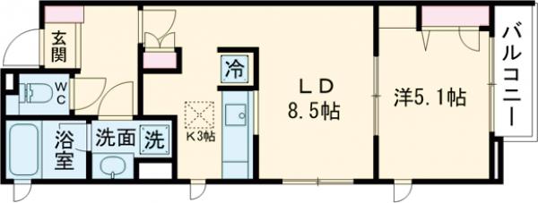 コートヒル南久が原Ｓ・１０２号室号室の間取り
