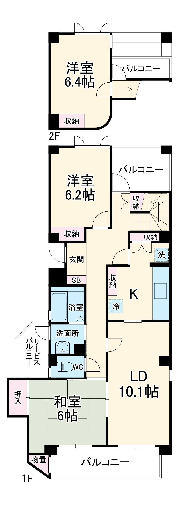 あさかヴィレッジ パティオ棟の間取り