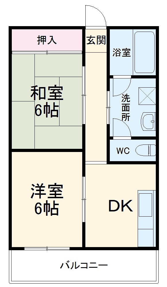 コーポあさひやの間取り