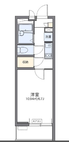 レオネクスト桜坂・401号室の間取り
