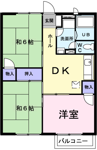 KAKIOKA WEST Aの間取り