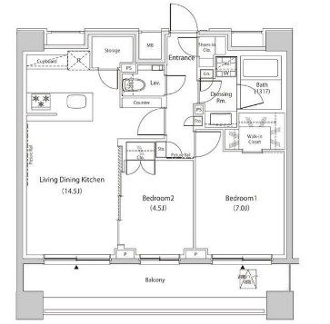 ザ・パークハビオ目黒プレイスの間取り