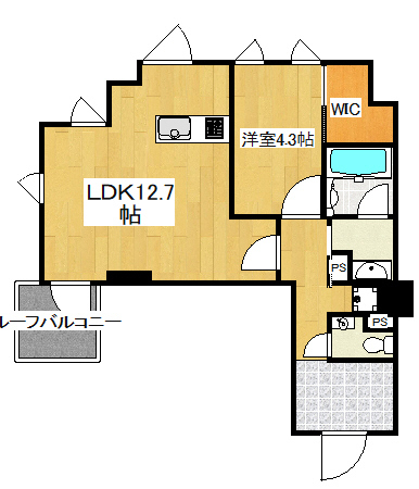 LumiageNoborito・402号室の間取り