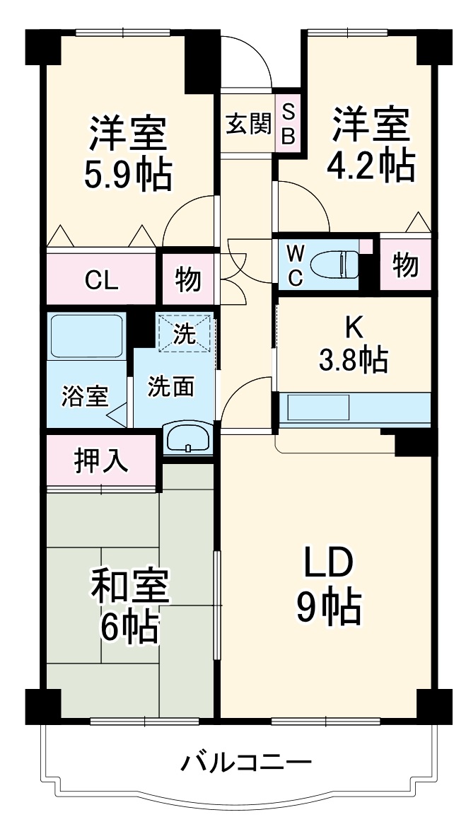 クライン デァ・ベルク Ⅱの間取り