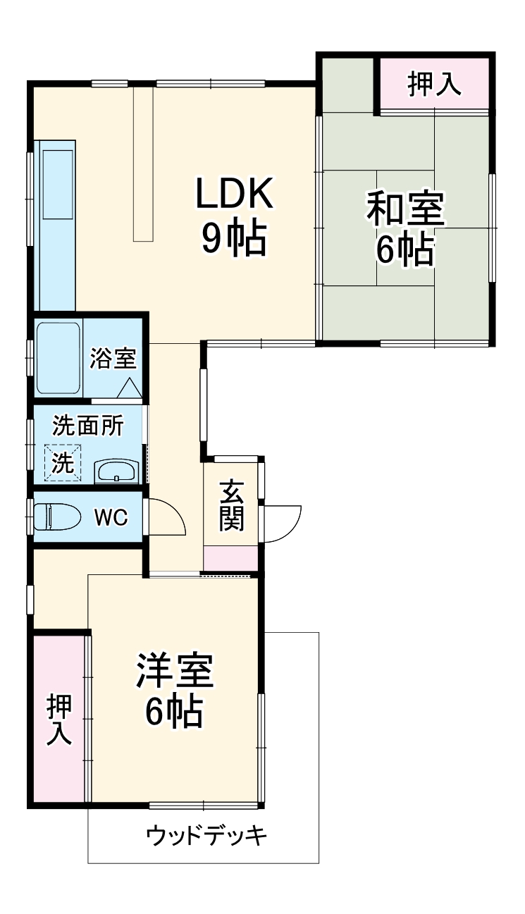 和合北貸家・1号室の間取り
