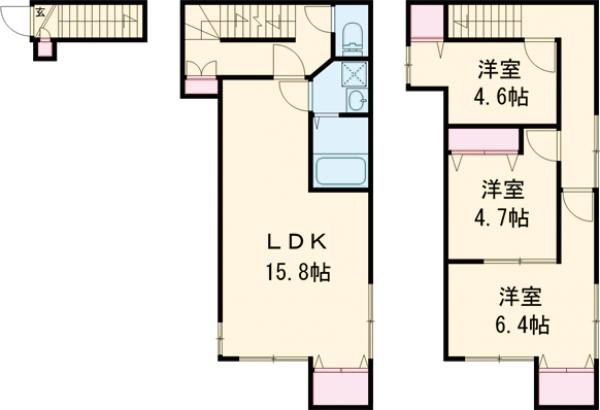 ソルナクレイシア大泉学園・203号室の間取り
