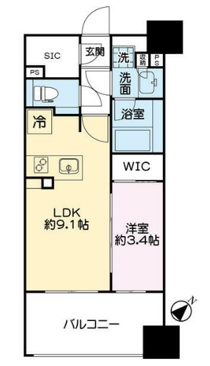 ネベル横浜関内の間取り
