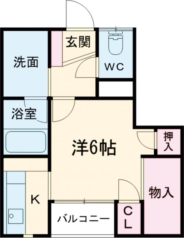 南町山岸ハイツⅡの間取り