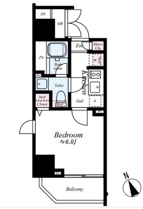 コンシェリア大崎　TOKYO PREMIUM・407号室の間取り