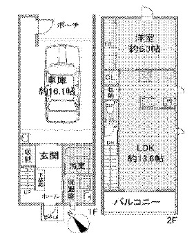 モディフィス長久手・B号室の間取り