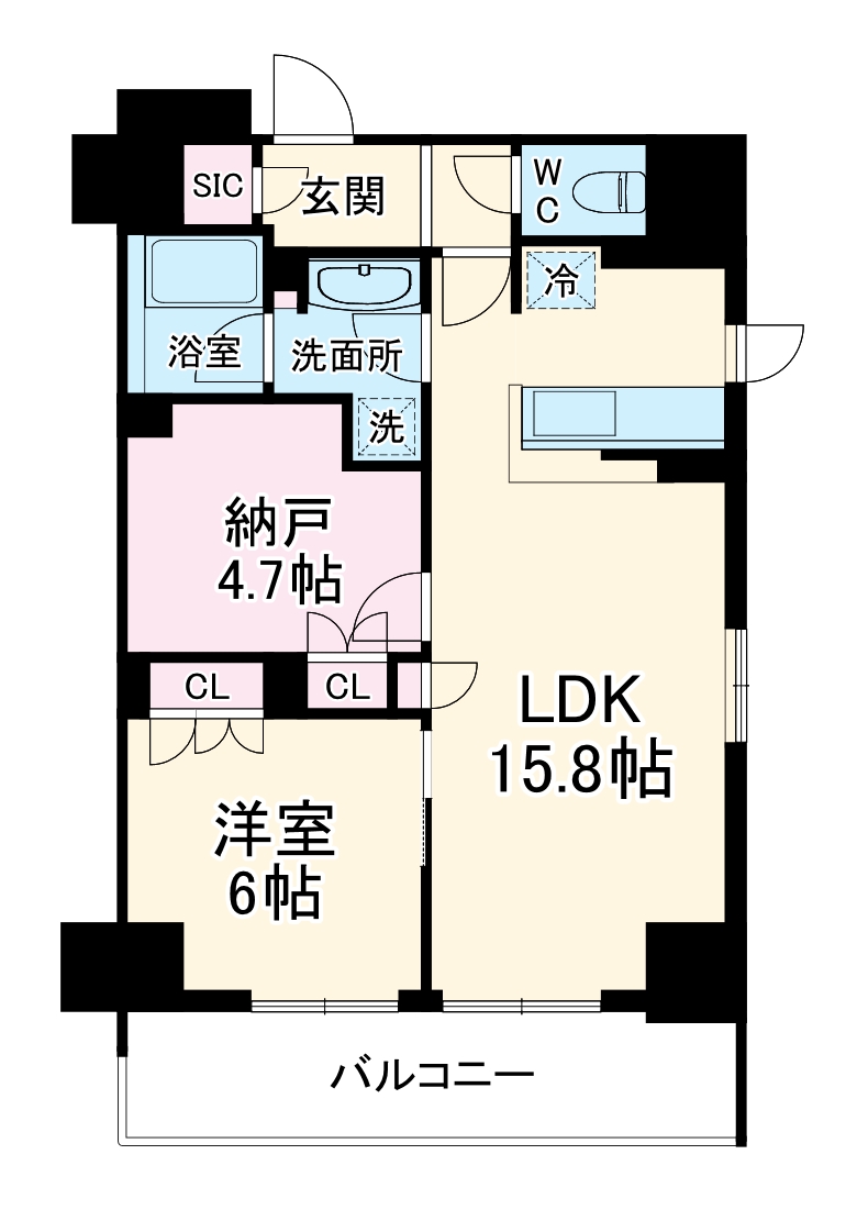 リーフシティ市川　ザ・レジデンス・435号室の間取り