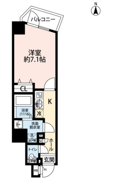 プレール・ドゥーク西新井Ⅲ・604号室の間取り