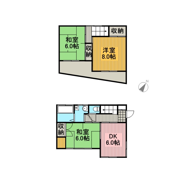 貸家上溝の間取り
