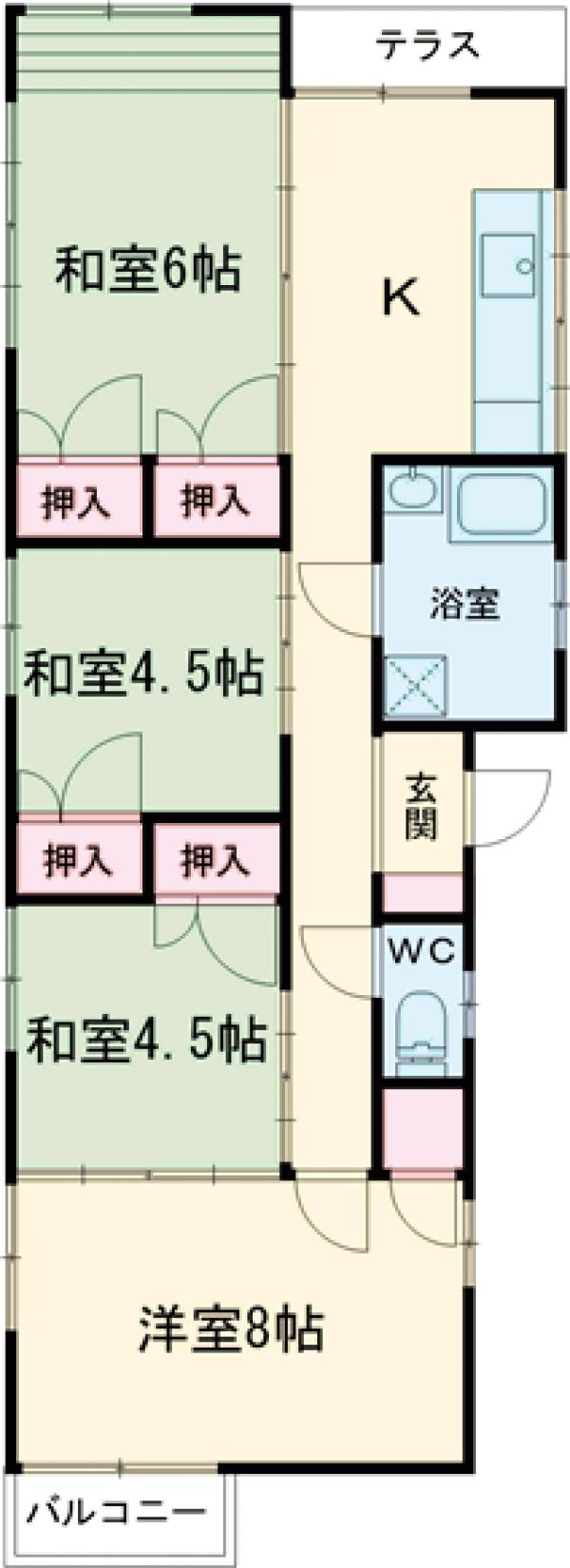 赤嶺アパートの間取り