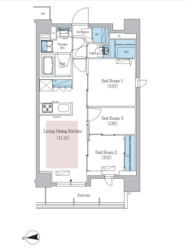 アーバネックス新御徒町駅前の間取り