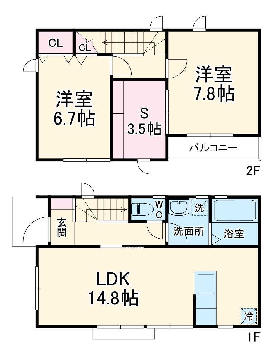 パヴィヨンヴェール・A号室の間取り