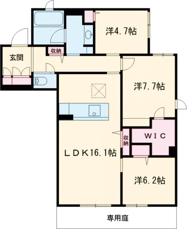 シャーメゾン別府ステラの間取り