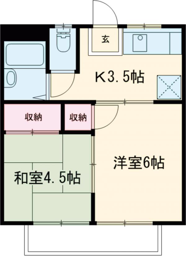 グリーンハイツ・101号室の間取り
