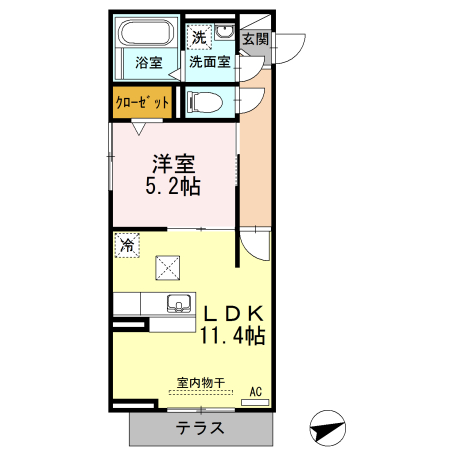 ソレイユ菅田の間取り