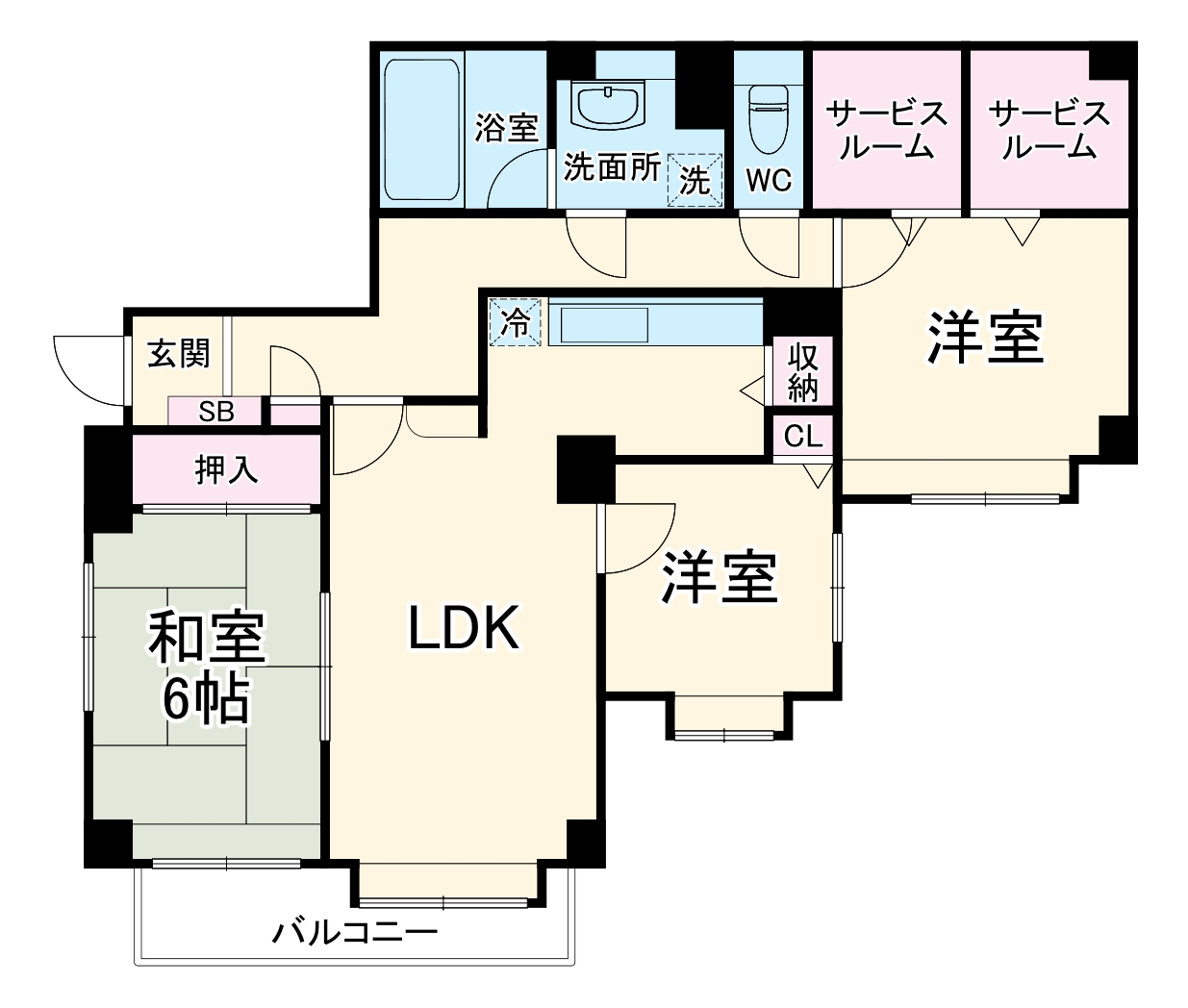 クリオ鎌倉岡本ホームズの間取り